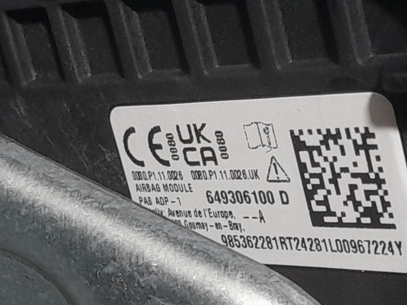 Recambio de kit airbag para dacia sandero iii 1.0 tce 100 eco-g referencia OEM IAM 985701003R C/SALPICADERO Y PRETENSORES 