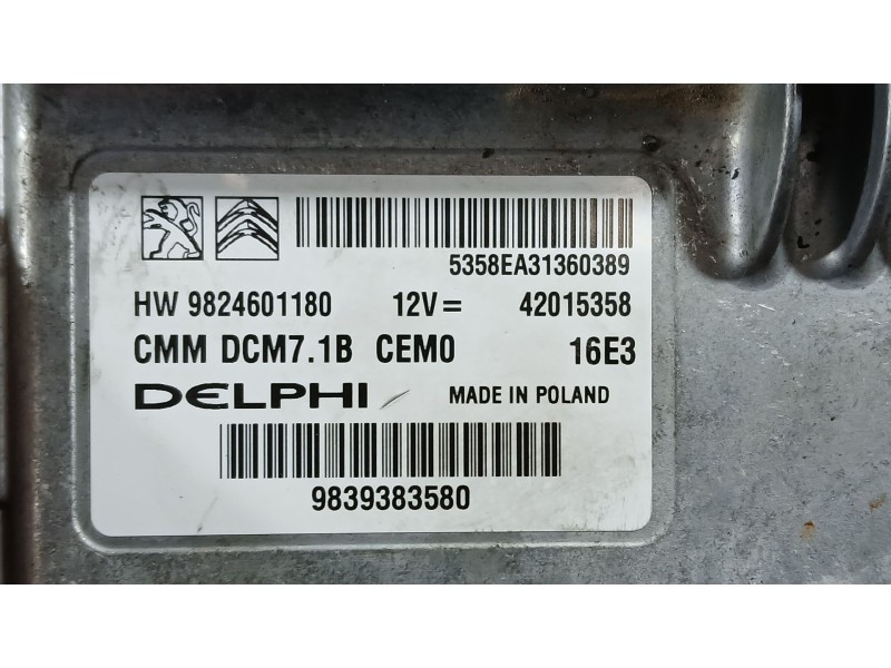 Recambio de centralita motor uce para citroën jumper iii furgoneta 2.2 bluehdi 120 referencia OEM IAM   
