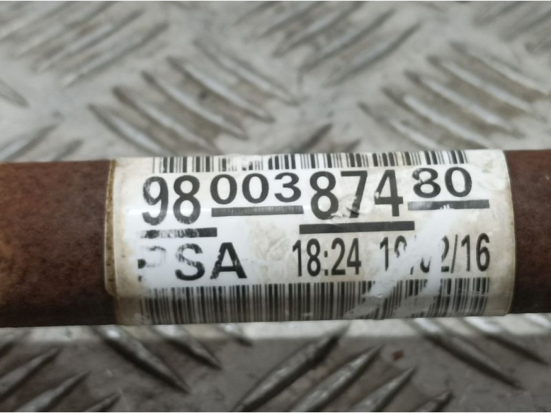 Recambio de transmision delantera derecha para peugeot 2008 (--.2013) active referencia OEM IAM 9800387480  