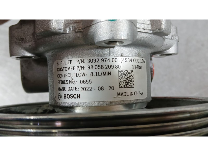 Recambio de bomba direccion para citroën jumper iii furgoneta 2.2 bluehdi 120 referencia OEM IAM 9805820980 BOSCH 3092974001
