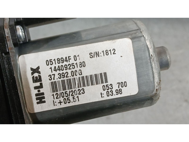 Recambio de elevalunas delantero izquierdo para citroën jumper iii furgoneta 2.2 bluehdi 120 referencia OEM IAM 1607706980 51894