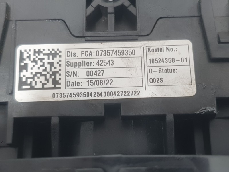 Recambio de mando luces y limpia para fiat 500 e icon referencia OEM IAM 7357459350  