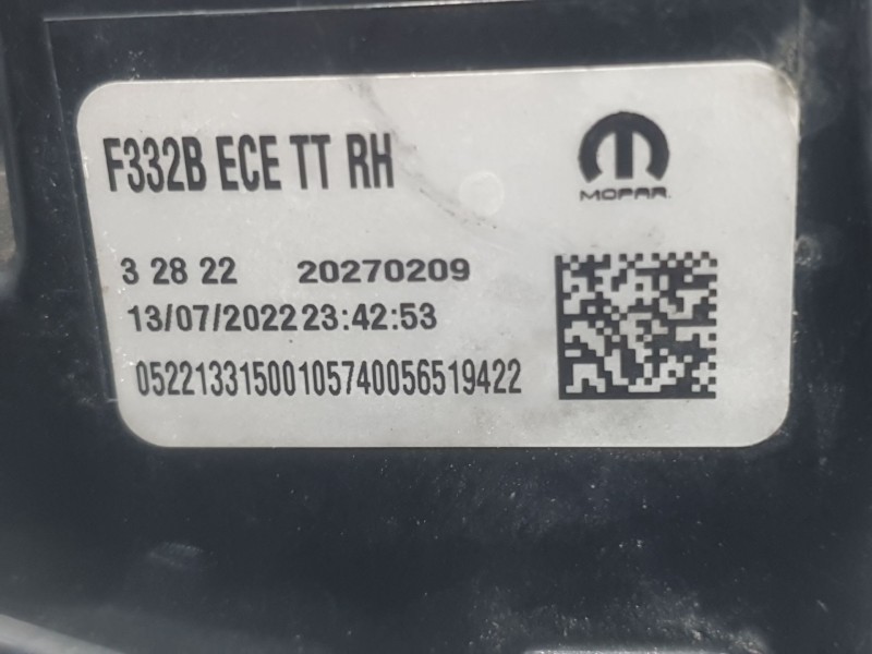 Recambio de piloto trasero derecho para fiat 500e (332_) elektro 3+1 (fa1) referencia OEM IAM 052213315 F332BECETTRH MOPAR