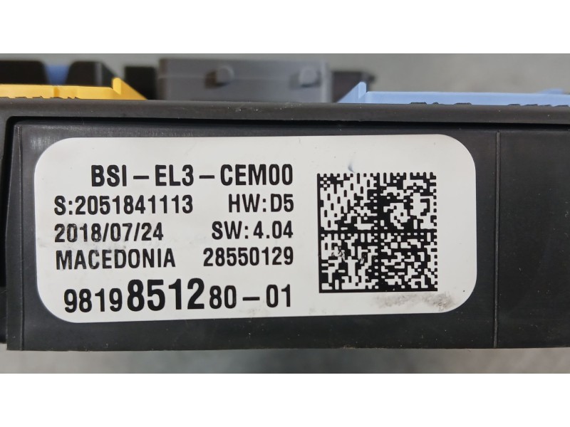 Recambio de caja reles / fusibles para citroën c4 cactus 1.5 bluehdi 100 referencia OEM IAM   