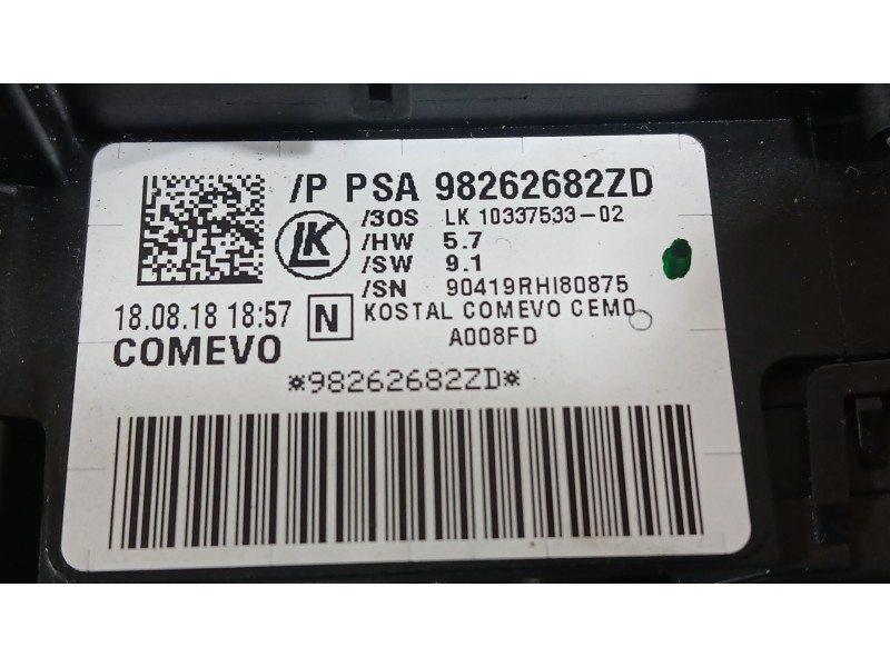 Recambio de mando luces y limpia para citroën c4 cactus 1.5 bluehdi 100 referencia OEM IAM 98262682ZD  10337533