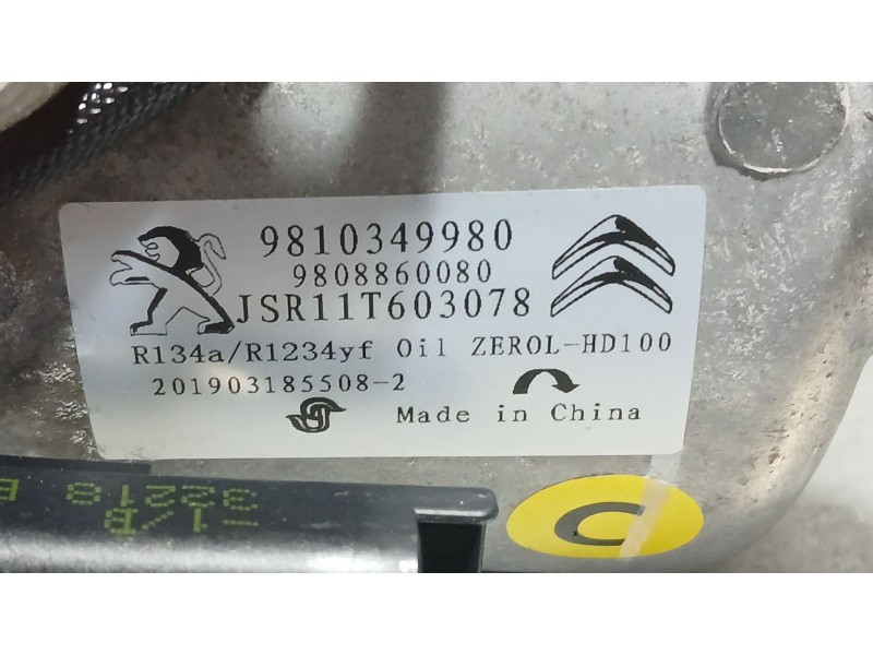 Recambio de compresor aire acondicionado para citroën c3 iii (sx) 1.2 vti 82 referencia OEM IAM 9810349980 ZEROL JSR11T603078