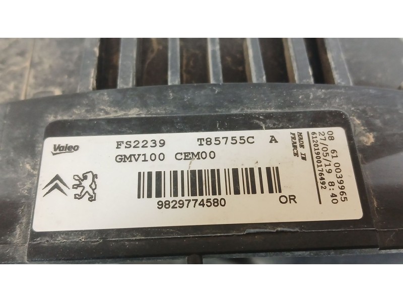 Recambio de electroventilador para citroën c3 iii (sx) 1.2 vti 82 referencia OEM IAM 9829774580 VALEO T85755C