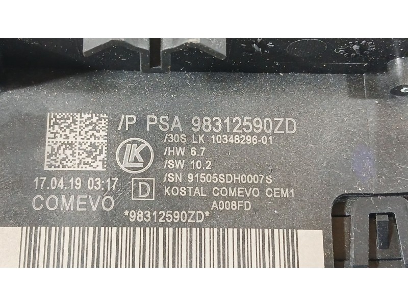 Recambio de mando luces y limpia para citroën c3 iii (sx) 1.2 vti 82 referencia OEM IAM 98312590ZD  10348296