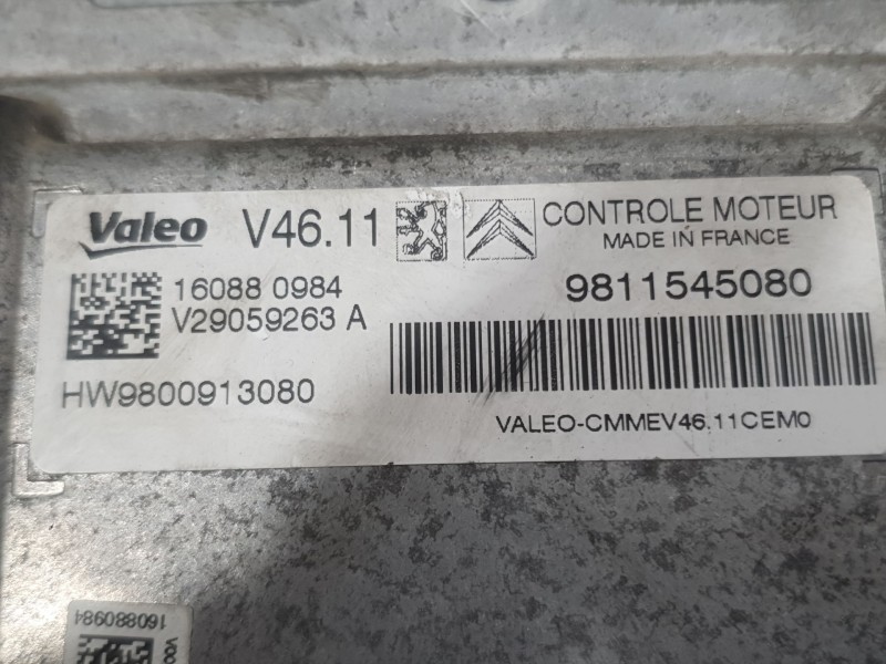 Recambio de centralita motor uce para peugeot 208 i (ca_, cc_) 1.2 vti 82 referencia OEM IAM 9811545080 160880984 VALEO