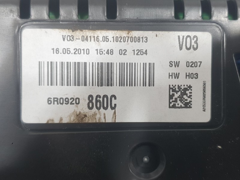 Recambio de cuadro instrumentos para volkswagen polo v (6r1, 6c1) 1.4 (6r1) referencia OEM IAM 6R092086C  