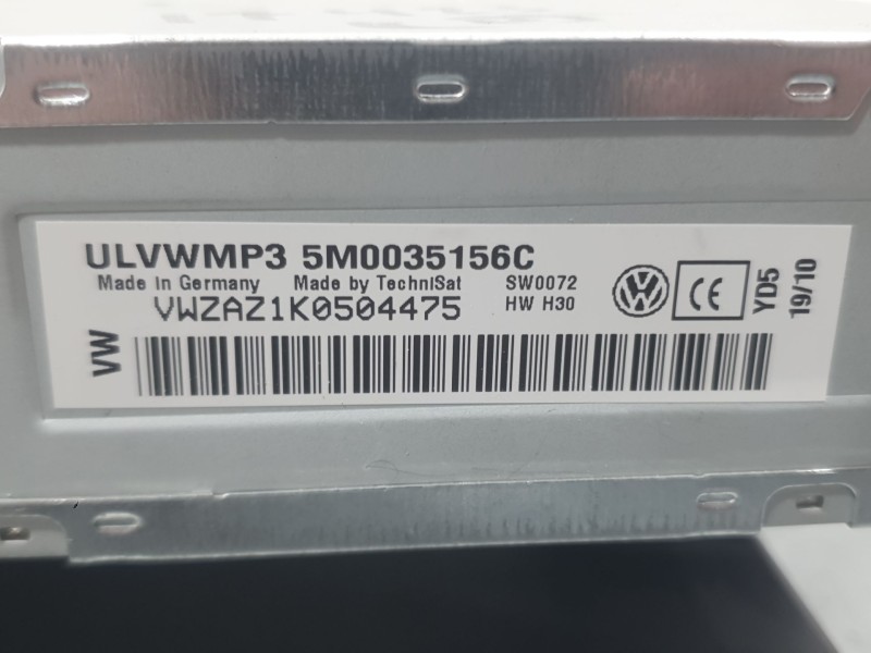 Recambio de sistema audio / radio cd para volkswagen polo v (6r1, 6c1) 1.4 (6r1) referencia OEM IAM 5M0035156C  