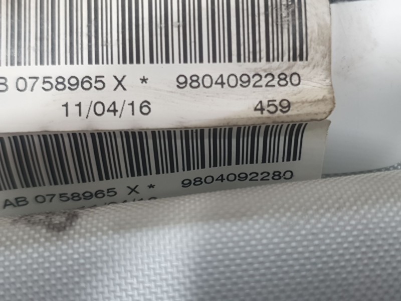 Recambio de airbag cortina delantero derecho para peugeot 208 i (ca_, cc_) 1.2 vti 82 referencia OEM IAM 9804092280  