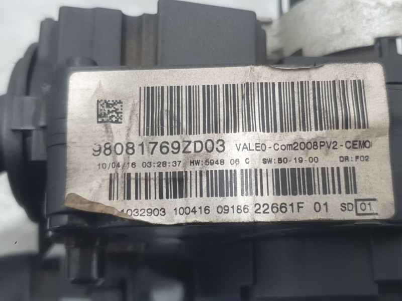 Recambio de mando luces y limpia para peugeot 208 i (ca_, cc_) 1.2 vti 82 referencia OEM IAM 98081769ZD 22661F01 VALEO