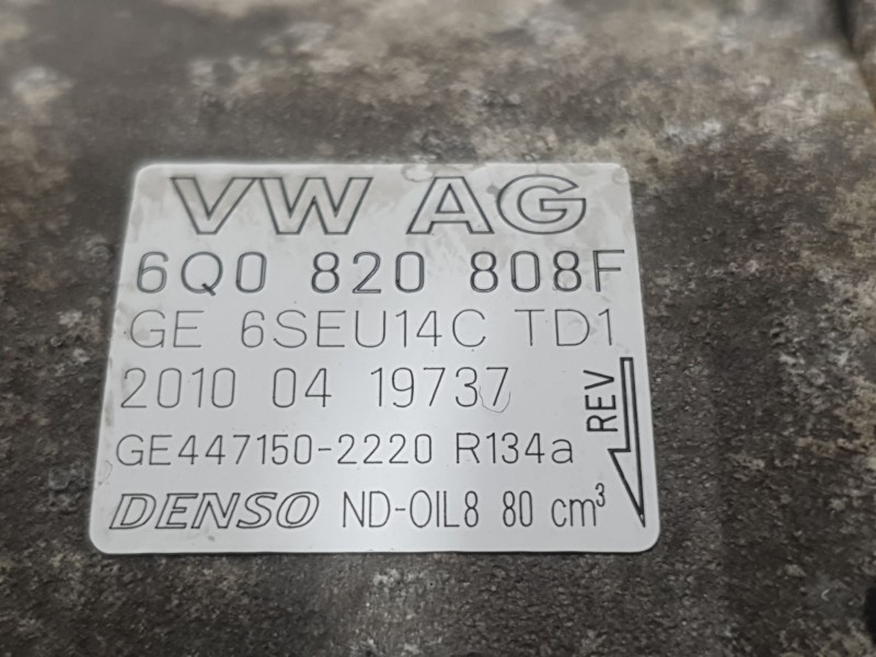 Recambio de compresor aire acondicionado para volkswagen polo v (6r1, 6c1) 1.4 (6r1) referencia OEM IAM 6Q0820808F GE6SEU14CTD1 