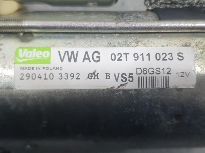Recambio de motor arranque para volkswagen polo v (6r1, 6c1) 1.4 (6r1) referencia OEM IAM 02T911023S 2904103392 VALEO