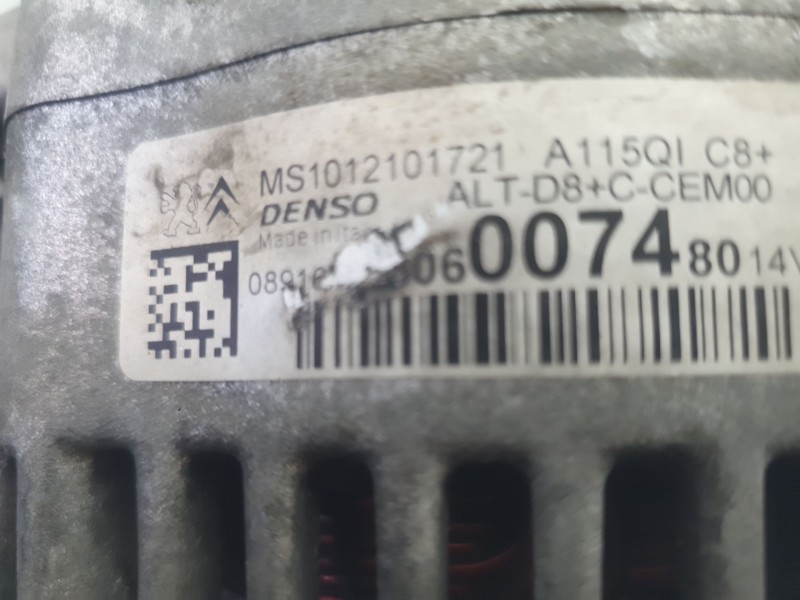 Recambio de alternador para peugeot 208 i (ca_, cc_) 1.2 vti 82 referencia OEM IAM 9806007480 MS1012101721 DENSO