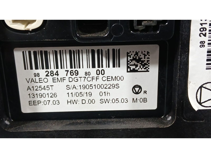 Recambio de sistema navegacion gps para citroën c3 iii (sx) 1.2 vti 82 referencia OEM IAM 9828476980 VALEO 13190126