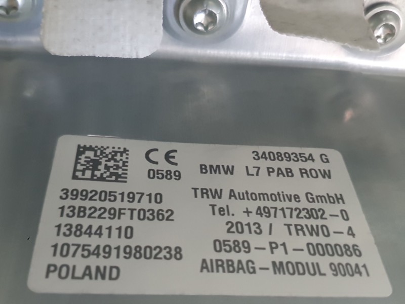 Recambio de kit airbag para bmw 3 (f30, f80) 335 d xdrive referencia OEM IAM 32306791332 C/PRETENSORES Y SALPICADERO 32306791332