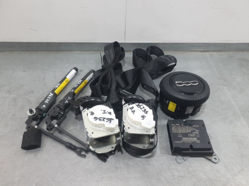 Recambio de kit airbag para fiat 500 e icon referencia OEM IAM 735743480 735799139 C/ SALPICADERO Y PRETENSORES
