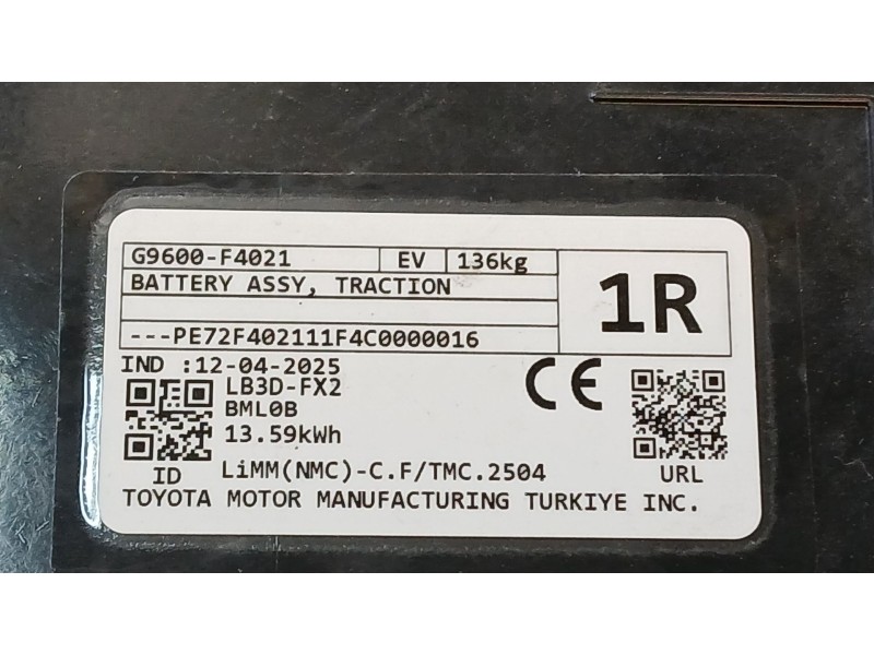 Recambio de bateria para toyota c-hr (_x1_) 2.0 hybrid (maxh10)10 referencia OEM IAM   
