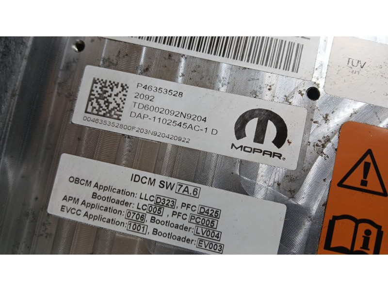 Recambio de convertidor para fiat 500 e icon referencia OEM IAM P46353528  1102545AC1D