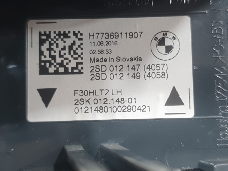 Recambio de piloto trasero izquierdo interior para bmw 3 (f30, f80) 335 d xdrive referencia OEM IAM H7736911907  