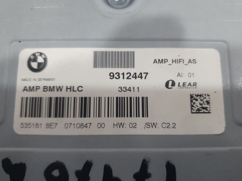 Recambio de amplificador radio para bmw 3 (f30, f80) 335 d xdrive referencia OEM IAM 9312447  
