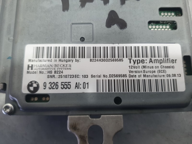 Recambio de amplificador radio para bmw 3 (f30, f80) 335 d xdrive referencia OEM IAM 9326555  