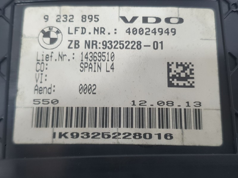 Recambio de cuadro instrumentos para bmw 3 (f30, f80) 335 d xdrive referencia OEM IAM 9232895  