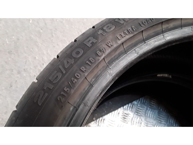 Recambio de neumatico pareja para neumaticos reutilizados - referencia OEM IAM 215401889W CONTINENTAL 215/40/18/89W