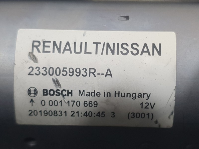 Recambio de motor arranque para nissan micra v (k14) 1.0 ig-t 100 referencia OEM IAM 233005993R 0001170669 BOSCH
