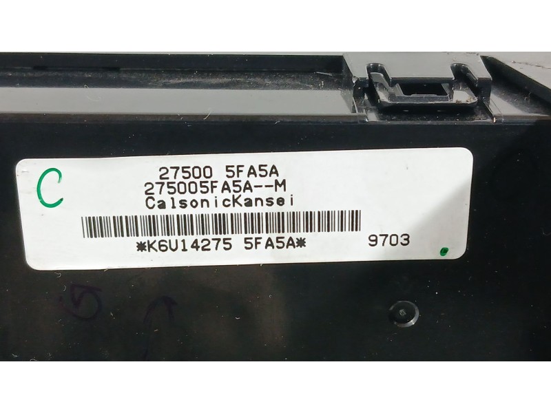 Recambio de mando climatizador para nissan micra v (k14) 1.0 ig-t 100 referencia OEM IAM 275005FA5A  