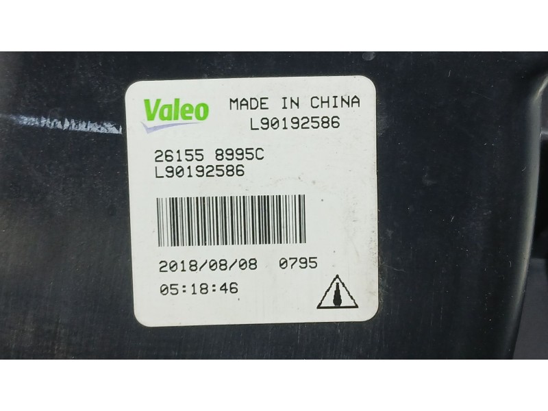 Recambio de faro antiniebla izquierdo para nissan micra v (k14) 1.0 ig-t 100 referencia OEM IAM 261558995C L90192586 VALEO