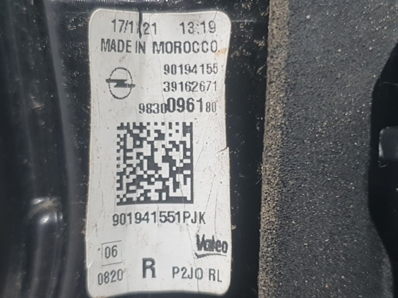 Recambio de piloto trasero derecho interior para opel corsa f (p2jo) 1.2 (68) referencia OEM IAM 9830096180 901941551PJK VALEO