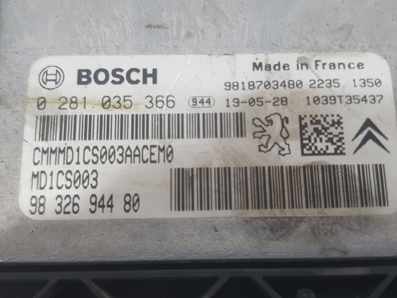 Recambio de centralita motor uce para citroën c5 aircross (ac_, aj_, ar_, a4_) 1.5 bluehdi 130 (acyhzj, acyhzr) referencia OEM I