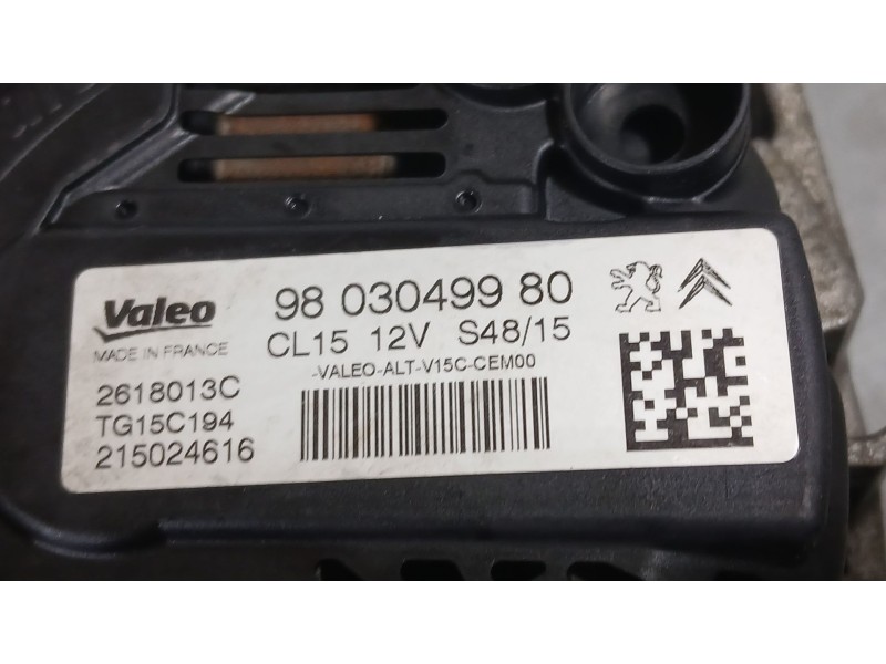 Recambio de alternador para mitsubishi asx (ga_w_) 1.6 di-d referencia OEM IAM 9803049980 VALEO 2618013C
