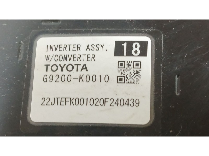 Recambio de convertidor para toyota yaris (_p21_, _pa1_, _ph1_) 1.5 hybrid (mxph11) referencia OEM IAM G9200K0010  