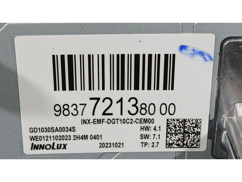 Recambio de sistema navegacion gps para peugeot 2008 ii (ud_, us_, uy_, uj_, ur_, uc_) 1.2 puretech 100 referencia OEM IAM 98377