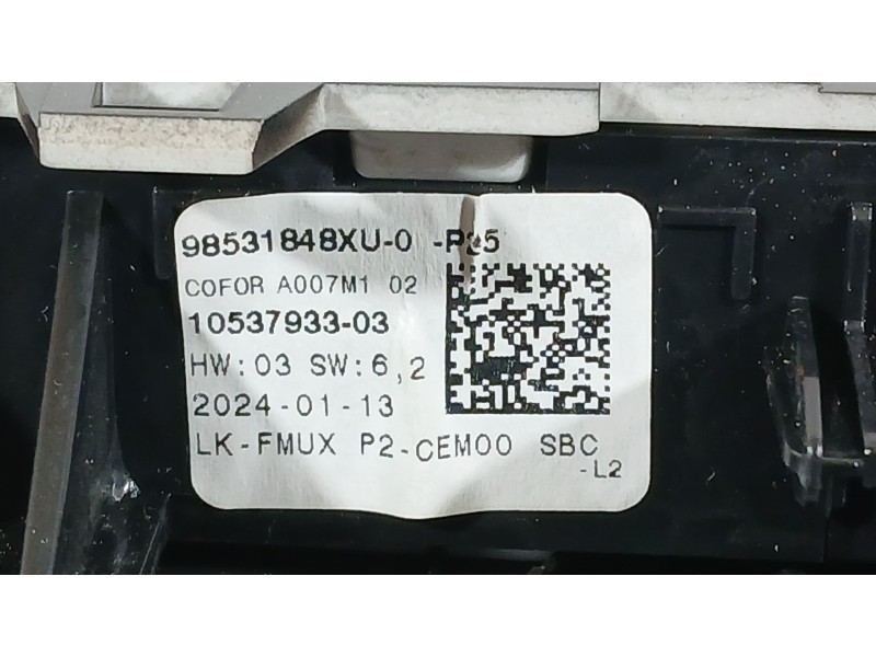 Recambio de mando climatizador para peugeot 2008 ii (ud_, us_, uy_, uj_, ur_, uc_) 1.2 puretech 100 referencia OEM IAM 98531848X