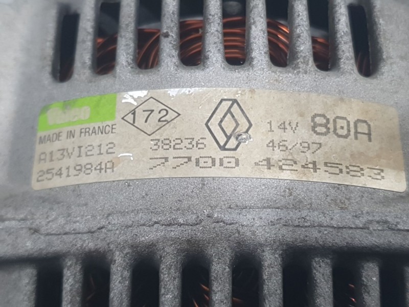 Recambio de alternador para renault megane i classic (la0/1_) 1.6 e (la0f, la0s) referencia OEM IAM 7700424583 2541984A VALEO