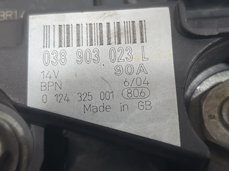 Recambio de alternador para seat toledo ii (1m2) 1.9 tdi referencia OEM IAM 038903023L 0124325001 