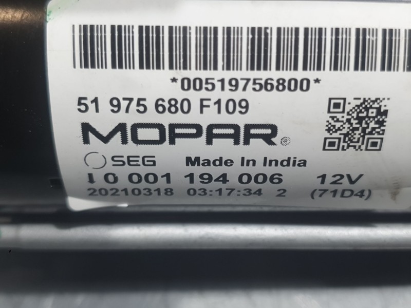Recambio de motor arranque para fiat 500 (312_) 1.0 mild hybrid (312.ayd1b) referencia OEM IAM 519756800 0001194006 MOPAR