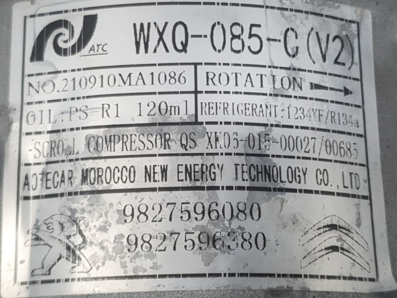 Recambio de compresor aire acondicionado para opel corsa f (p2jo) 1.2 (68) referencia OEM IAM 9827596080 9828684880 