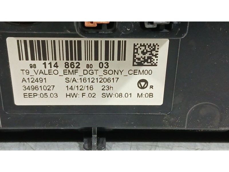 Recambio de sistema navegacion gps para peugeot 308 sw ii (lc_, lj_, lr_, lx_, l4_) 1.2 thp 130 referencia OEM IAM 9811486280 VA