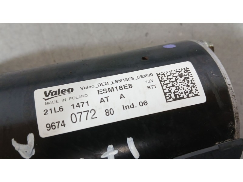 Recambio de motor arranque para peugeot 308 sw ii (lc_, lj_, lr_, lx_, l4_) 1.2 thp 130 referencia OEM IAM 9674077280 VALEO ESM1