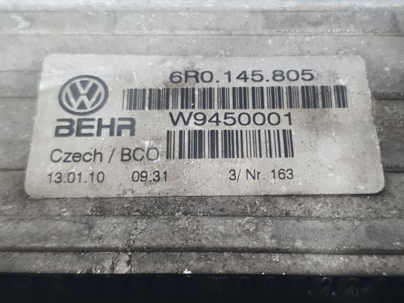 Recambio de intercooler para volkswagen polo v (6r1, 6c1) 1.6 tdi referencia OEM IAM 6R0145805 W9450001 BEHR