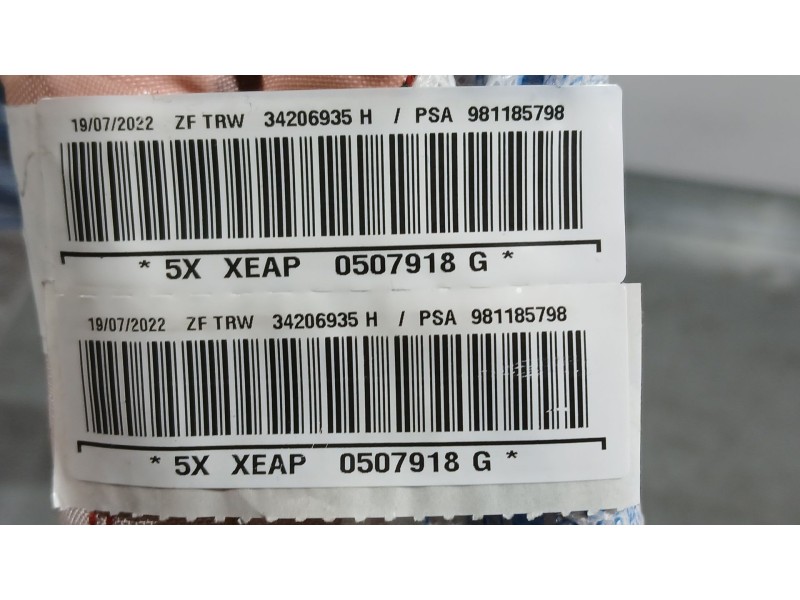 Recambio de airbag cortina delantero derecho para citroën c3 iii (sx) 1.5 bluehdi 100 (sxyhyp, sxyhtu) referencia OEM IAM 981185