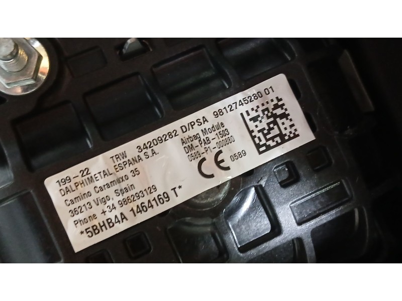 Recambio de kit airbag para citroën c3 iii (sx) 1.5 bluehdi 100 (sxyhyp, sxyhtu) referencia OEM IAM 98128997ZD C/SALPICADERO Y P