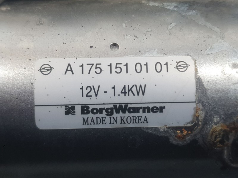 Recambio de motor arranque para kg mobility korando (c300) 1.5 referencia OEM IAM A1751510101  
