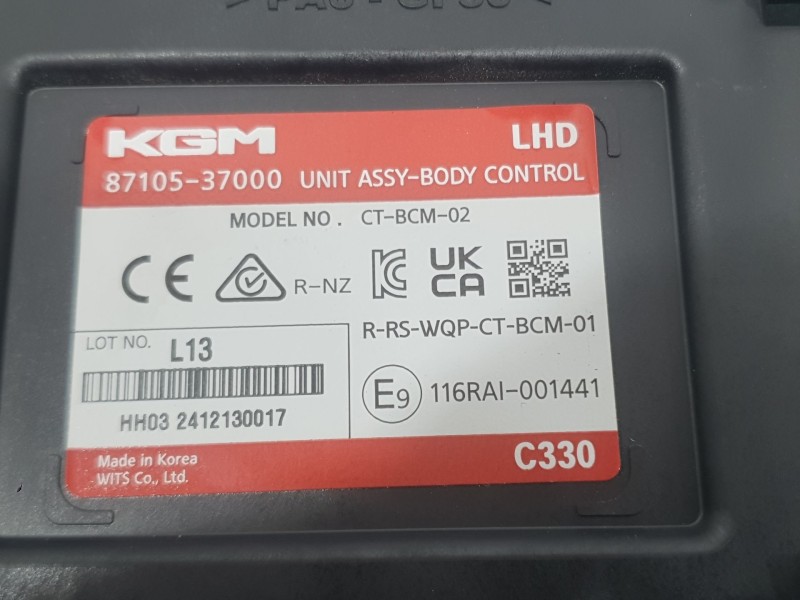 Recambio de modulo electronico para kg mobility korando (c300) 1.5 referencia OEM IAM 8710537000  